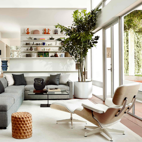Eames Lounge Chair and Ottoman (Truffle)